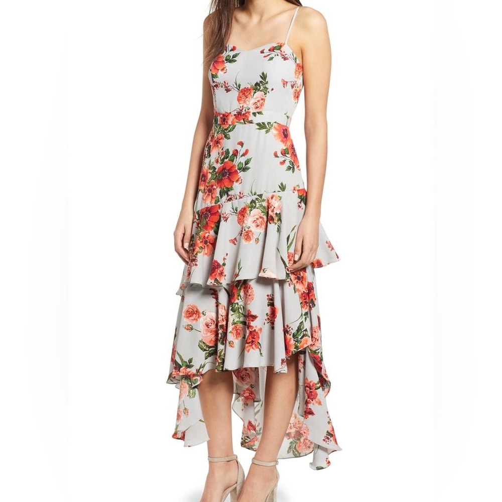 LEITH Floral High Low Dress / Size: Small